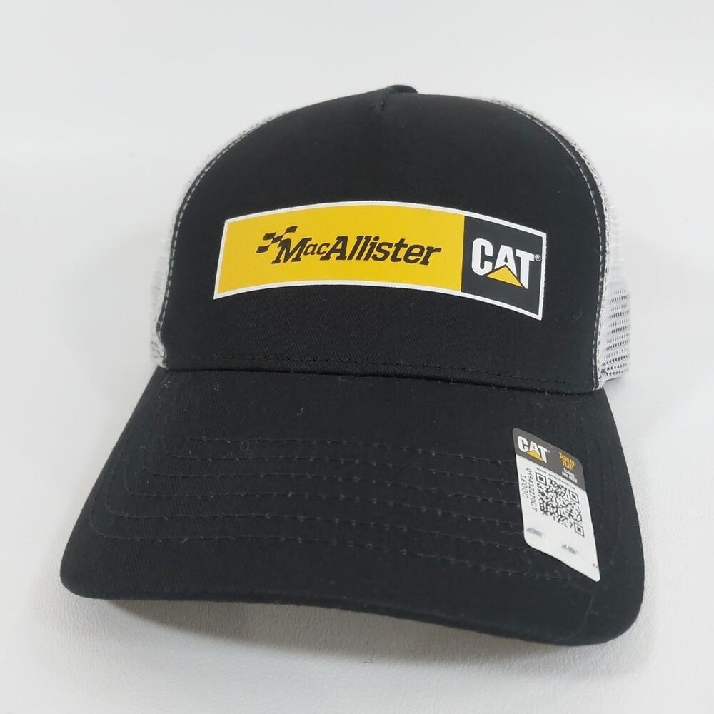 MacAllister Machinery CAT Black/Yellow‎ Snapback Trucker Hat/Cap